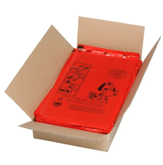 [⚠Déstockage] Sacs à crottes de chien - 2000 pièces - rouge (CARTON)