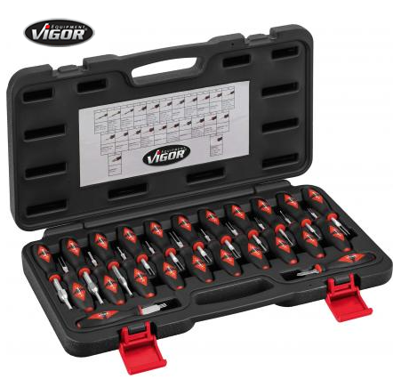 [V4451] VIGOR - Jeu d'outils pour déverrouillage par câble ∙ 23 pièces