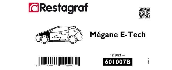 [A601007B] Fasteners kit for front fender MEGANE E-TECH (XCB) 12.2021 →
