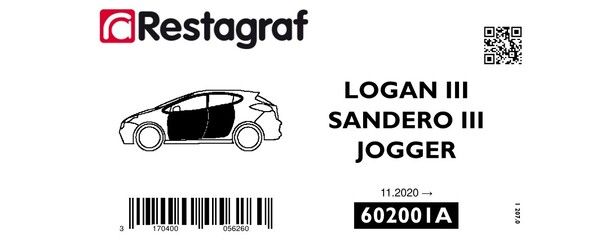 [A602001A] Fasteners kit for doors LOGAN III / SANDERO III / JOGGER  11.2020 →