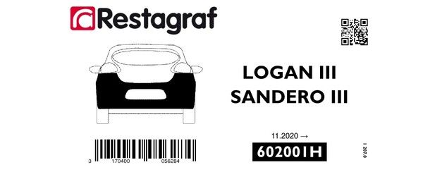 [A602001H] Fasteners kit for rear bumper LOGAN III / SANDERO III 11.2020 →