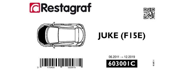 [A603001C] Fasteners kit for bonnet  JUKE I (F15) All versions 06.2011 → 12.2019