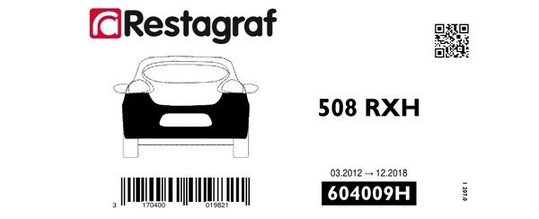 [A604009H] Fasteners kit for rear bumper 508 RXH 03.2012 → 12.2018