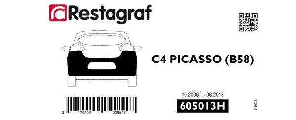 [A605013H] Fasteners kit for rear bumper C4 PICASSO (B58) All versions 10.2006 → 06.2013