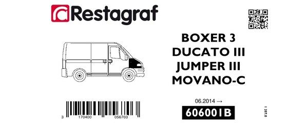 [A606001B] Fasteners kit for front fender JUMPER III / DUCATO 3 / BOXER 3 / MOVANO C (Phase 2) 06.2014 →