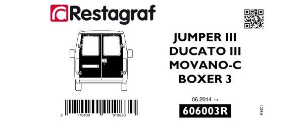 [A606003R] Fasteners kit for back doors JUMPER III / DUCATO 3 / BOXER 3 (Phase 2) 06.2014 →/ MOVANO C 10.2021 →