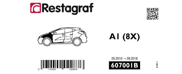 [A607001B] Fasteners kit for front fender A1 (8X) All versions 05.2010 → 09.2018