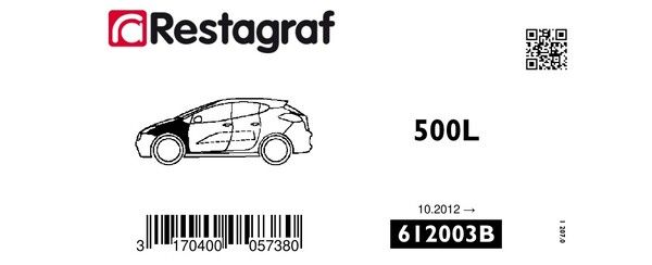 [A612003B] Fasteners kit for front fender 500L Except TREKKING version 10.2012 → 05.2022