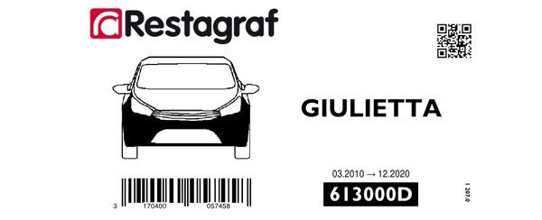 [A613000D] Fasteners kit for front bumper GIULIETTA 03.2010 → 12.2020