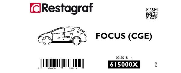 [A615000X] Fasteners kit for underbody mouldings Focus (CGE) tous types 02.2018→