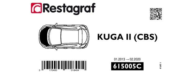 [A615005C] Fasteners kit for bonnet KUGA II CBS (01.2013 → 09.2016)