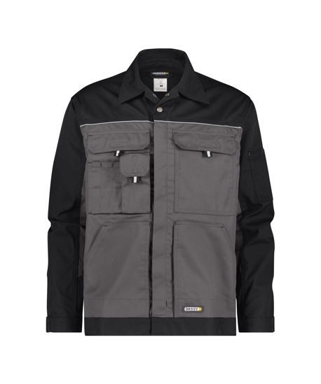 300183 DASSY® Lugano Veste de travail bicolore GRIS CIMENT/NOIR +/- 245 g/m²