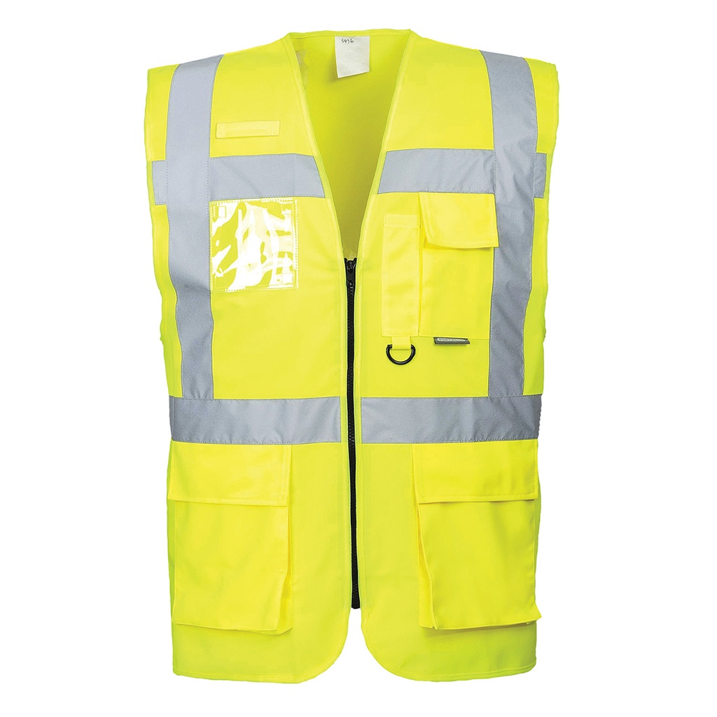 GILET JAUNE FLUO BERLIN|EN 20471 CLASSE 2 / MULTI-POCHE S476