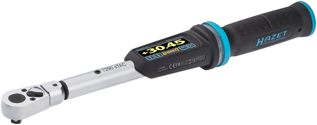 [7290-5STAC] HAZET - Clé dynamométrique à serrage couple et angle ∙ électronique ∙ SmartTAC SYSTÈME 7000 sTAC ∙ 1 – 1000 Nm