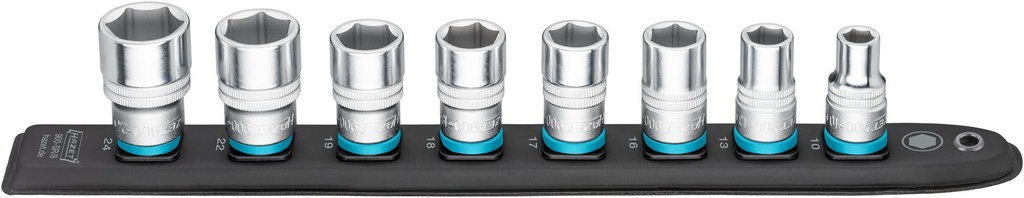 [900-SR/8] HAZET SmartRail ∙ barre enfichable flexible en matière plastique 900-SR/8 ∙ Carré creux 1/2 pouce (12,5 mm) ∙ 8 pièces ∙ 10 ∙ 13 ∙ 16 ∙ 17 ∙ 18 ∙ 19 ∙ 22 ∙ 24