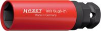 [903SLG6-21] HAZET - 1/2″ ∙ 6 pans extérieurs 24 mm Douille à chocs ∙ Traction à 6 pans extérieurs ∙ Taille 21 mm ∙ Longueur : 87 mm