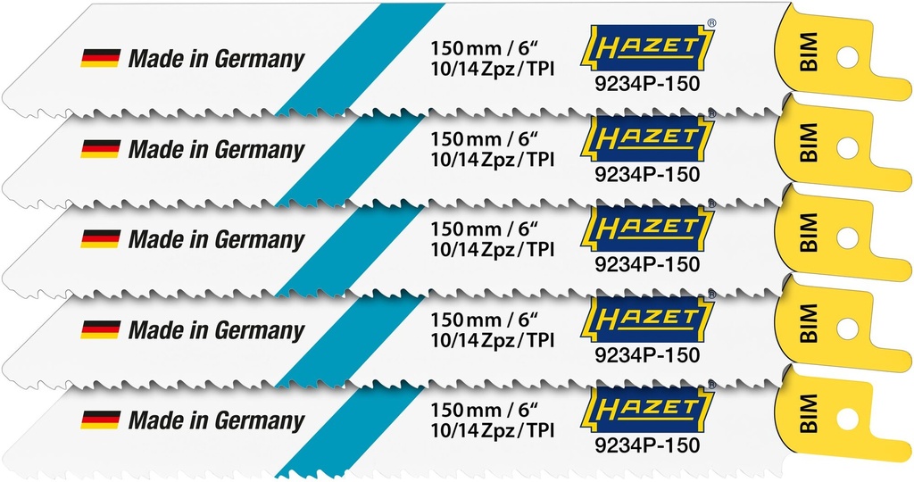 [9234P-150/5] HAZET - Jeu de lames de scie ∙ 5 pièces