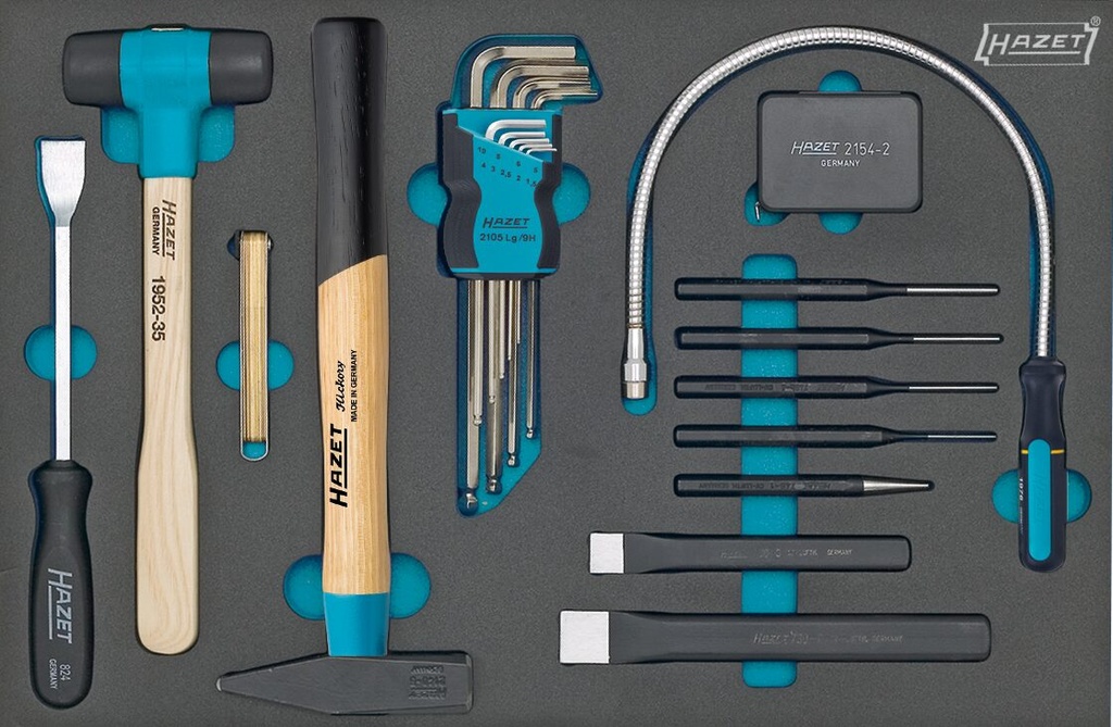 [163-60/22] HAZET - Jeu d'outils · tournevis coudés · outils divers