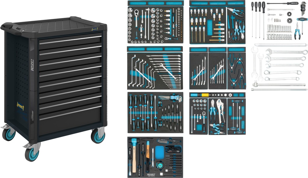 HAZET - Servante d'atelier servante d'atelier Assistent ∙ avec assortiment
