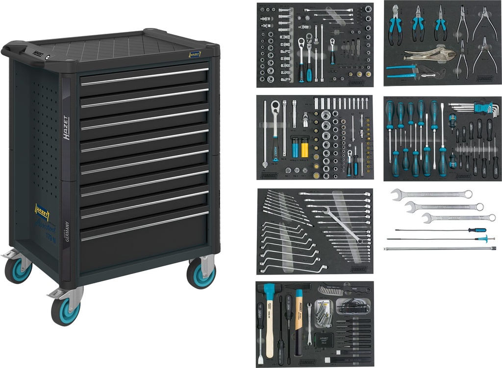 HAZET - Servante d'atelier servante d'atelier Assistent ∙ avec assortiment