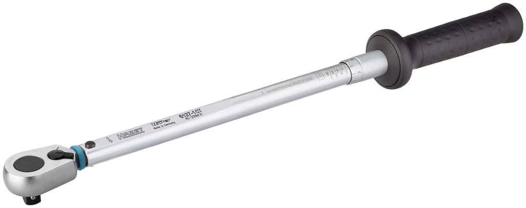 HAZET - Clé dynamométrique ∙ SYSTÈME 6000CT ∙ NORME AMÉRICAINE ∙ précision ± 3 % ∙ 5 – 600 lbf.ft