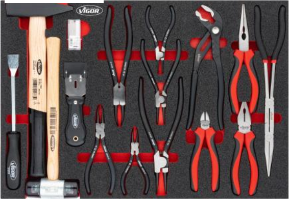 [V5636N] VIGOR V5636N - Jeu de pinces et marteaux