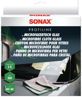 [4515410SONAX] SONAX 04515410 PROFILINE Microfibre pour vitre - pack de 3 pcs
