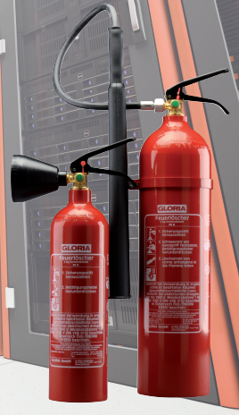 [001821.0000] GLORIA FEUERLOESCHER / EXTINCTEUR CO2 KS 5KG SE / ALU CE GENORMT CLASS B 89B 5LE DIN3 700/480/160 mm ø152 mm