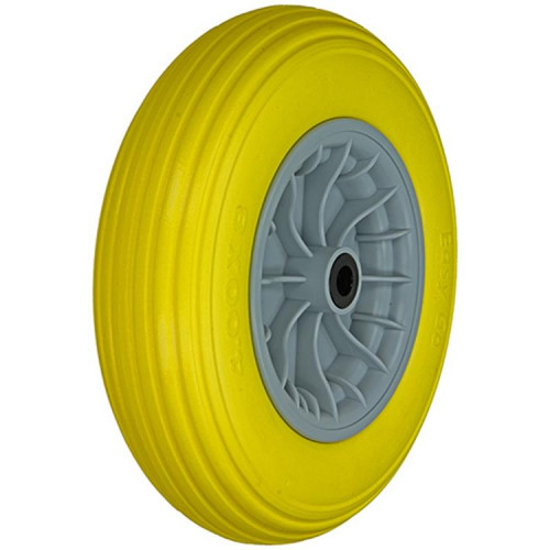 [⚠Déstockage] ROUE INCREVABLE EN PU DIA:400MM AXE 20MM, PNR400X90-10HL129 (PIECE)