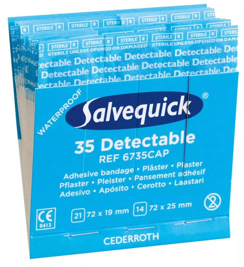 [180136WE] FFINGERVERBAND ELASTISCH 6 PACKUNGEN à 35 STUECK SALVEQUICK 6735CAP