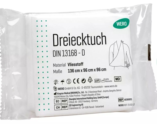 [230317WE] DREIECKTUCH VLIES DIN 13168 (PIECE)