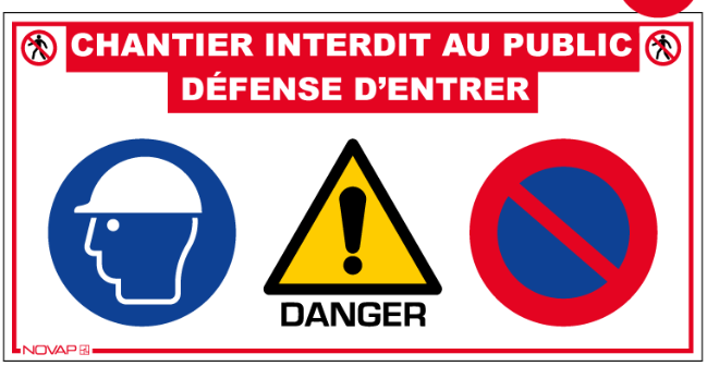 PANNEAUX DE CHANTIER MULTI-INFORMATION RIGIDE 800X400 MM