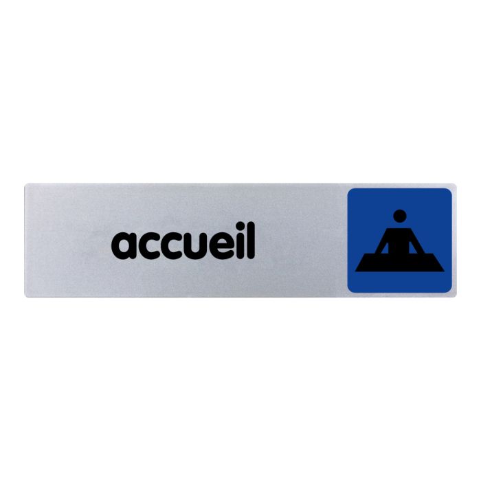 [4032559] [⚠Déstockage] PANNEAU ACCUEIL (TEXTE) COULEUR, PLAQUE PLEXI 170X45 (PIECE)