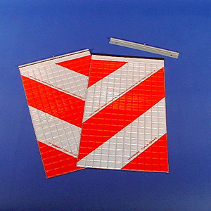 [54178] WARNMARKIERUNG F. HUBLADEBÜHNEN 260x430mm, 1x LINKS- 1X RECHTSWEISEND SET