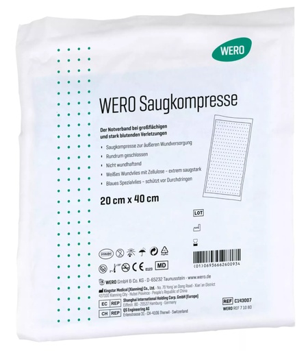 SAUGKOMPRESSE, STERIL WERO (PIECE)