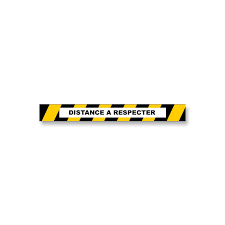 [811846] [⚠Déstockage] BANDE MARQUAGE ADHESIF INTERIEUR VEUILLEZ GARDER VOS DISTANCES LARGEUR 50MM, LONGEUR 16M (ROULEAU)