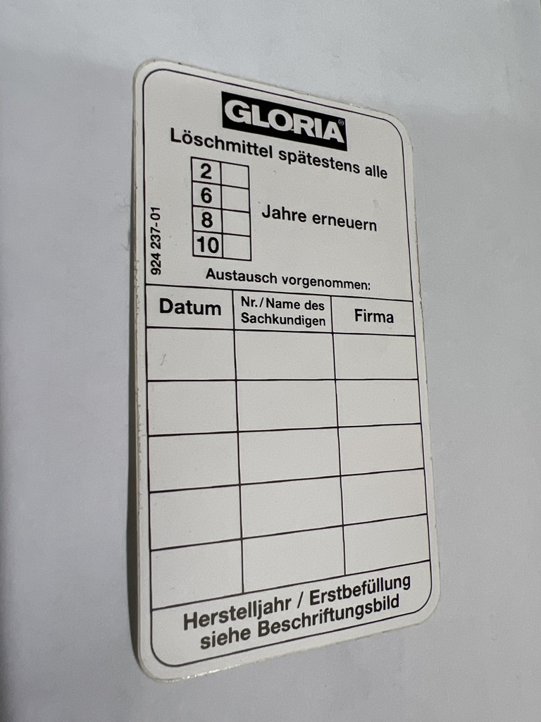 [⚠Déstockage] LOESCHMITTELPRUEFETIKETTE GLORIA (PIECE)