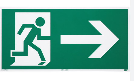 [⚠Déstockage] RETTUNGSWEG RECHTS SELBSTKLEBEND (PIECE)