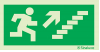 [F0032F30151] PICTO ESCALIER DE SECOURS MONTANT A DROITE 300X150 (PIECE)