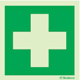 [F0741-150] PICTO PREMIERS SECOURS 150X150 MM PVC PHOTOLUMINESCENT