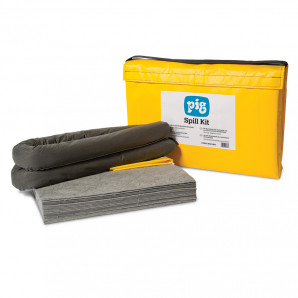 [MSKVB30] PIG® Essentials Kit Anti-Déversement Universel - Sac d'Épaule en Vinyle - CONTENU: 20 x tapis à fibres fondues universel MPH100 ; 2 x boudin universel MS430 ; 2x sac poubelle et attaches BAG201-S
