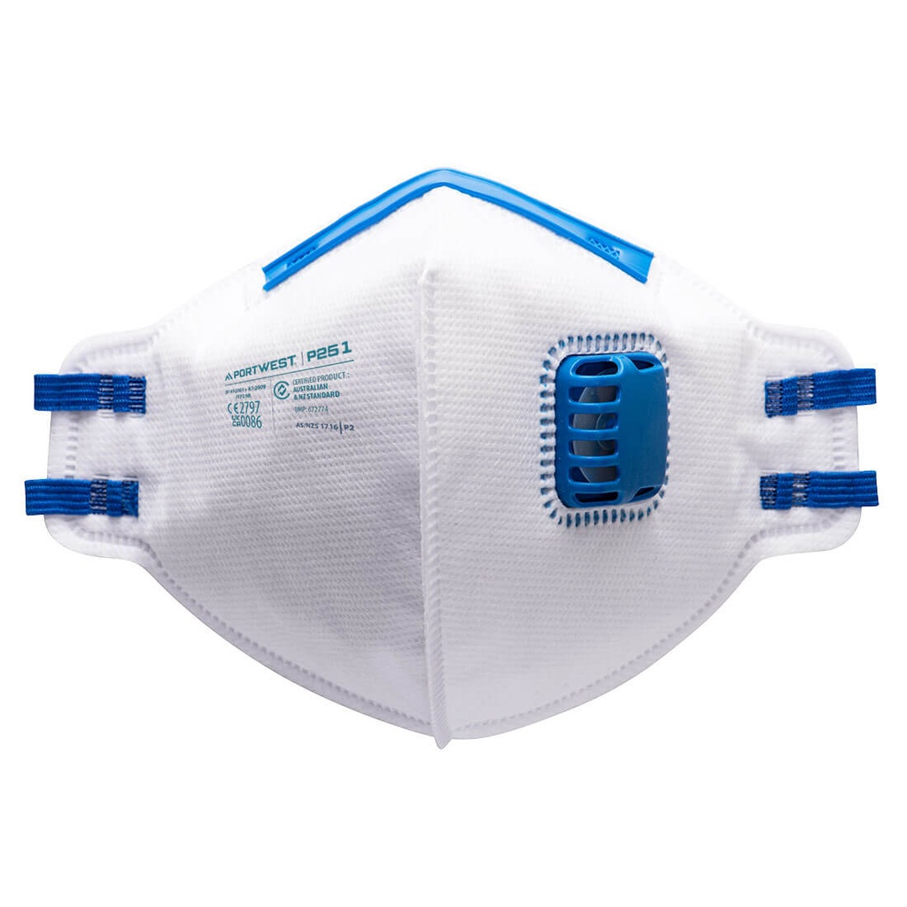 [P251WHR] P251 - MASQUE FFP2 PLIABLE AVEC VALVE * 20 PIECES * (BOITE)