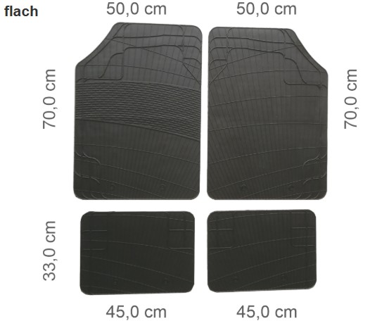 [903263] Gummifußmatten Universal 4 pièces