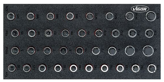 VIGOR V5099 Jeu de douilles mâles