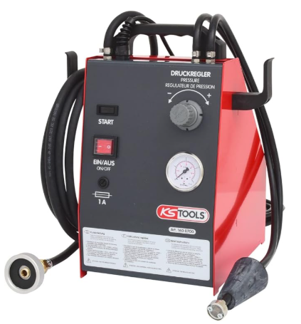 KSTools 160.0700 Purgeur de Liquide de Frein 5L - Électrique Pression Réglable de 0,4-3 Bar