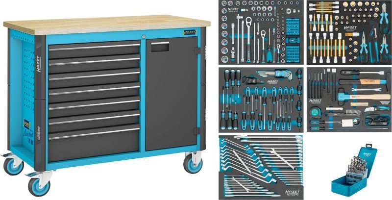 HAZET - Établi mobile servante d'atelier Assistent ∙ avec assortiment