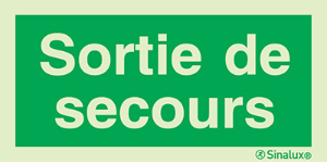 [F0062F30151] PICTO SORTIE DE SECOURS 300X150