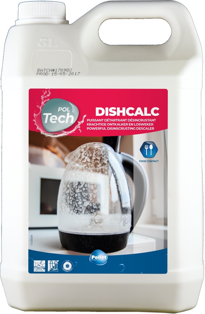 POLTECH DISHCALC (2 x 5L) Détartrant canalisation percolateurs
