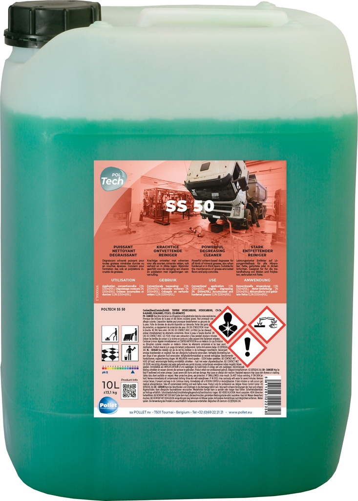 [2200123] POLTECH SS50 (10L) Puissant dégraissant solvanté