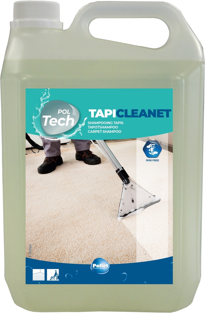 POLTECH TAPICLEANET (2 x 5L) Détergent injection/extraction parfum fleurie rémanent